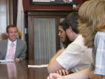 Youth from Boston MA meet with a staffer from Senator Scott Brown’s office to discuss how their representative’s priorities compare with their own.